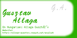 gusztav allaga business card